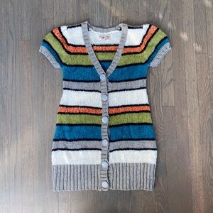 Buffalo David Bitton Multicolor Sweater button-up mini dress Sz: M